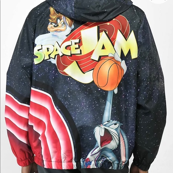 NWT🧥  Members Only x Daffy Duck "Tune Squad" Black Windbreaker Jacket SZ-S - Picture 2 of 16